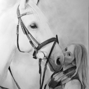 Zeichnung-Pferd-mit-Frau-1